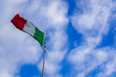 Italy flag in sky