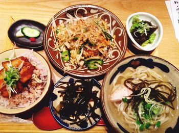 Close-up of food served in plate