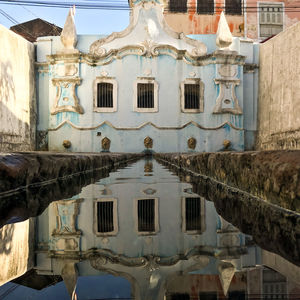 Low angle view of buildings against sky