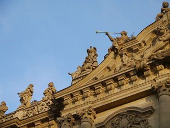 Low angle view of ornate building exterior