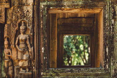 Statue on historic building