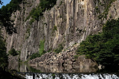 Scenic view of waterfall