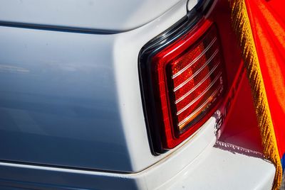Close-up of red car