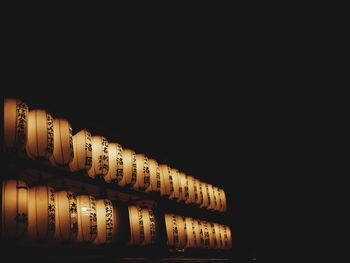 View of illuminated tunnel