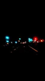 Illuminated street light at night