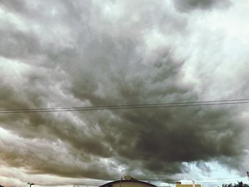 Low angle view of storm clouds in sky