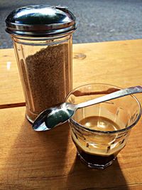 Close-up of drink on table