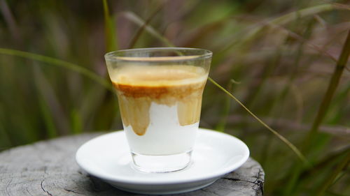 Close-up of coffee on table