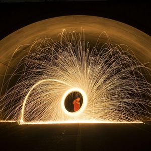 Light trails at night