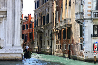 Canal amidst buildings in city