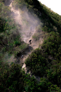 Skiing down the slopes of mt. longonot 