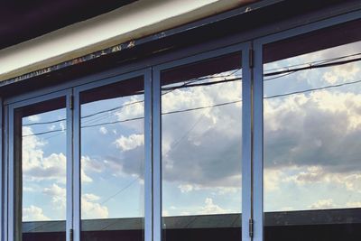 Low angle view of modern building against sky
