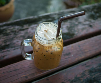 Close-up of coffee on table