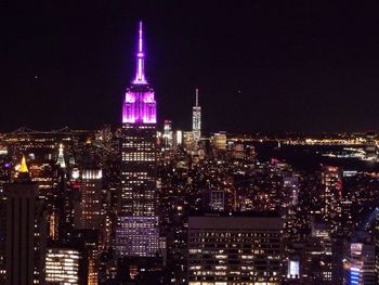 City skyline at night