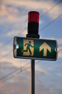 Low angle view of road sign