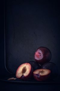 High angle view of fruits on table