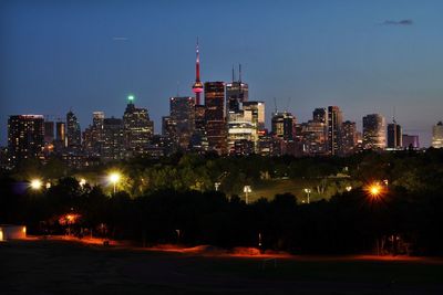 City skyline at night