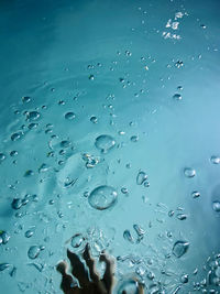 Full frame shot of wet bubbles