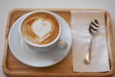 Coffee cup on table