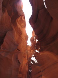 Low angle view of rock formation