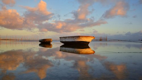 Reflection of clouds in water