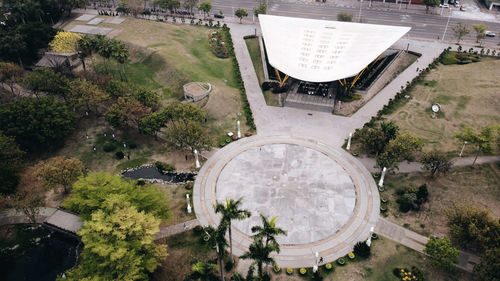 High angle view of city