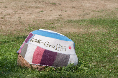 Rock covered with knitted fabric