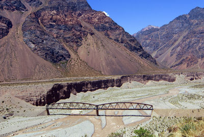 Iron bridge in truss construction for traffic and transport purposes