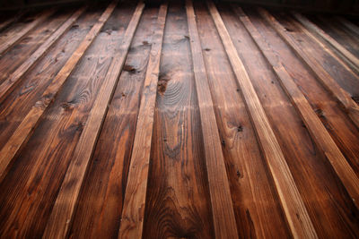 High angle view of wooden plank