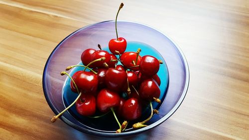 Close-up of red chili peppers in bowl