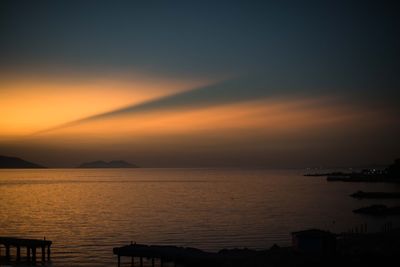 View of sea at sunset