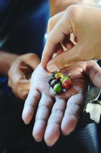 Close-up of hands holding ice cream