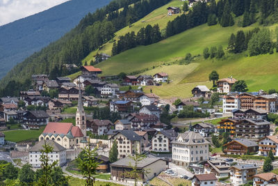 Alp village on a mountain slope
