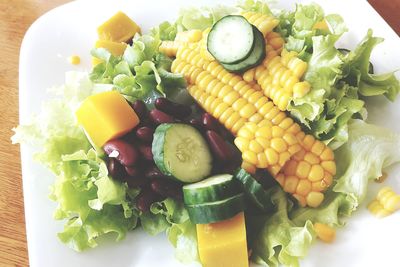 Close-up of vegetables in plate