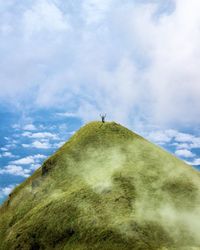 Low angle view of mountain against sky