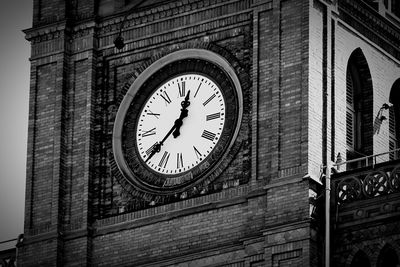 Low angle view of clock tower at railroad station