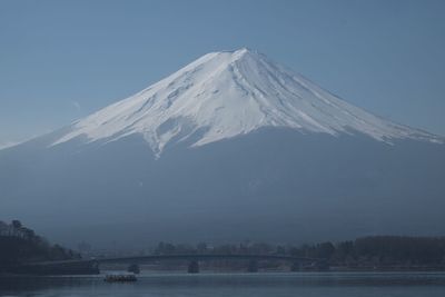 View of snowcapped mountain against sky