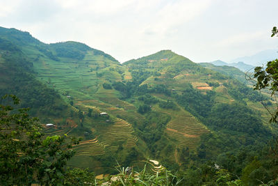 High angle view of landscape against sky