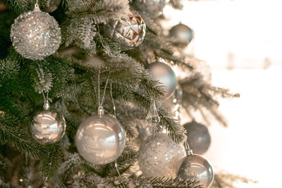 Close-up of christmas decorations