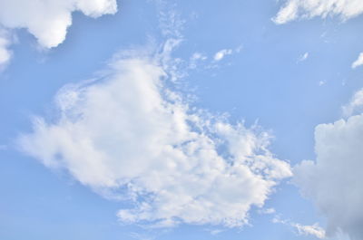 Low angle view of clouds in sky