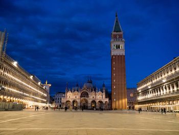 Blue hour  at empty san marco  square
