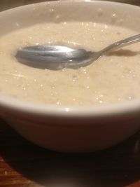 Close-up of soup in bowl