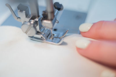 Close-up of person working on table