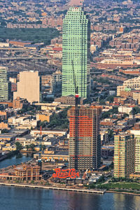 Aerial view of buildings in city