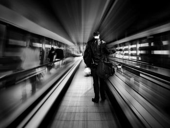 Train at subway station