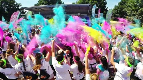 Panoramic view of people dancing