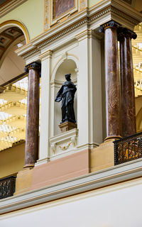 Low angle view of statue in historic building