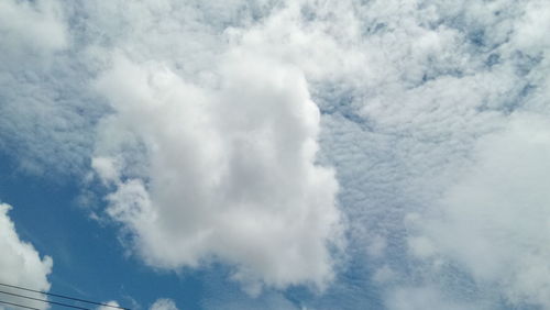 Low angle view of clouds in sky