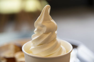 Close-up of ice cream