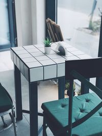 Close-up of potted plants on table